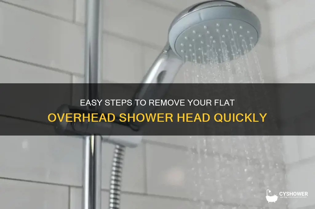 how to remove a flat overhead shower head