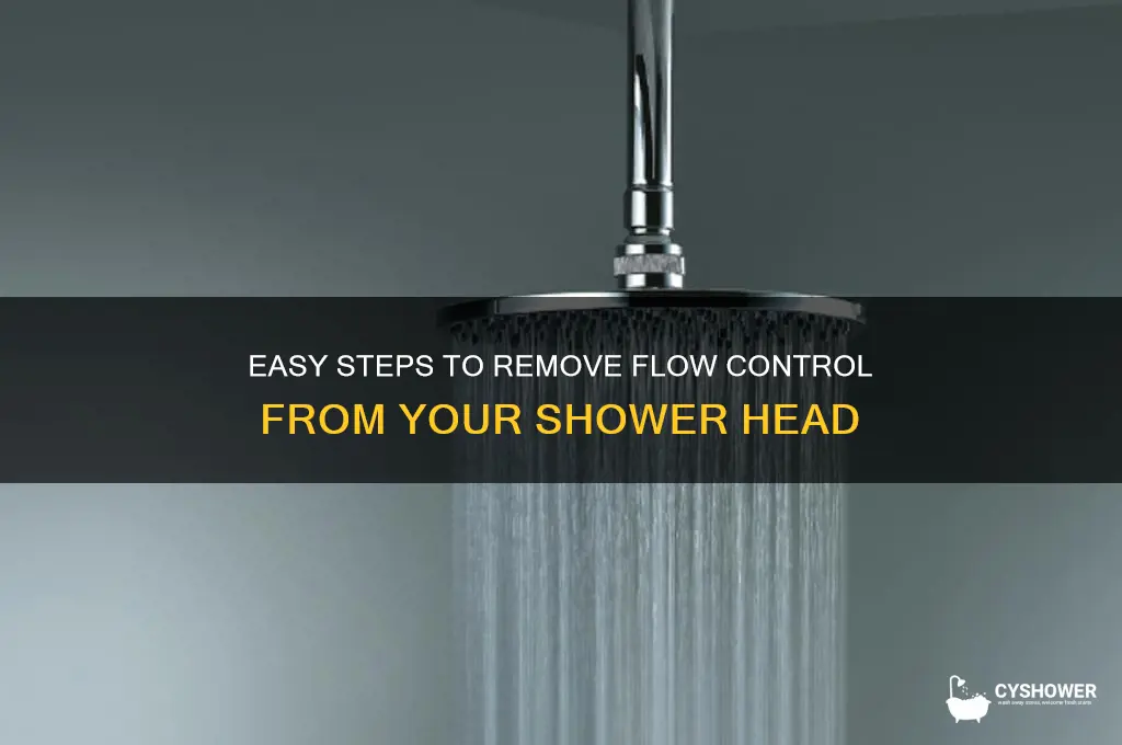 how to remove a flow control from shower head