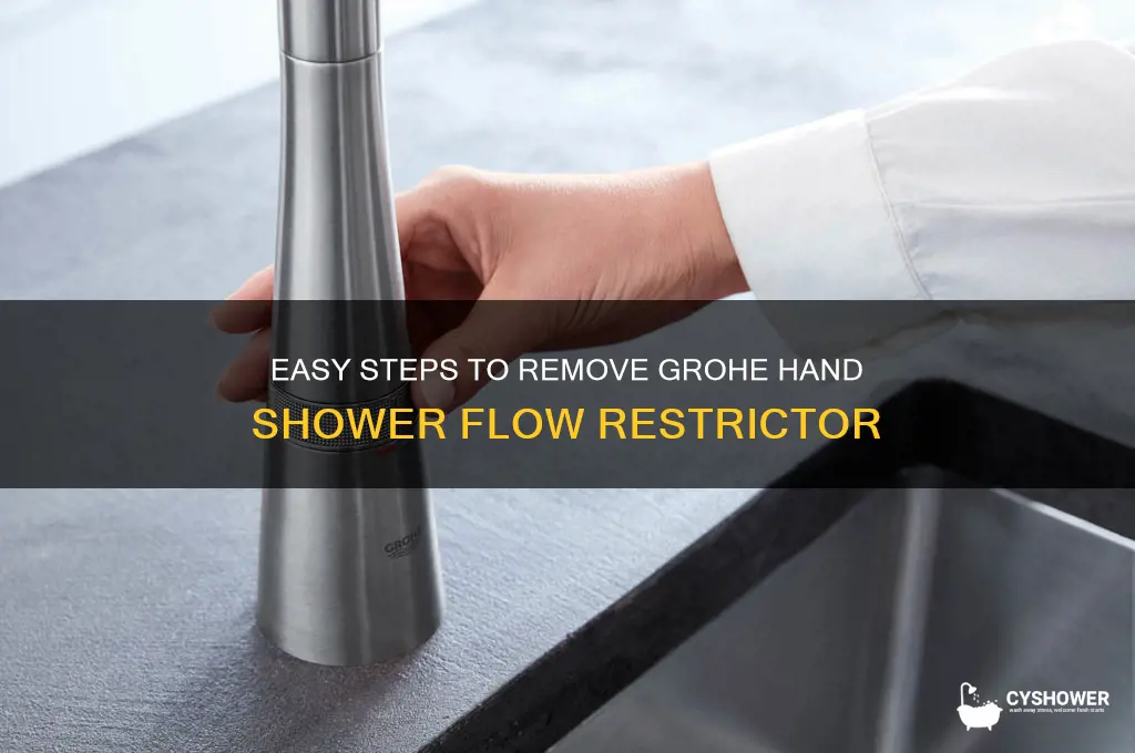 how to remove a flow restrictor from grohe hand shower