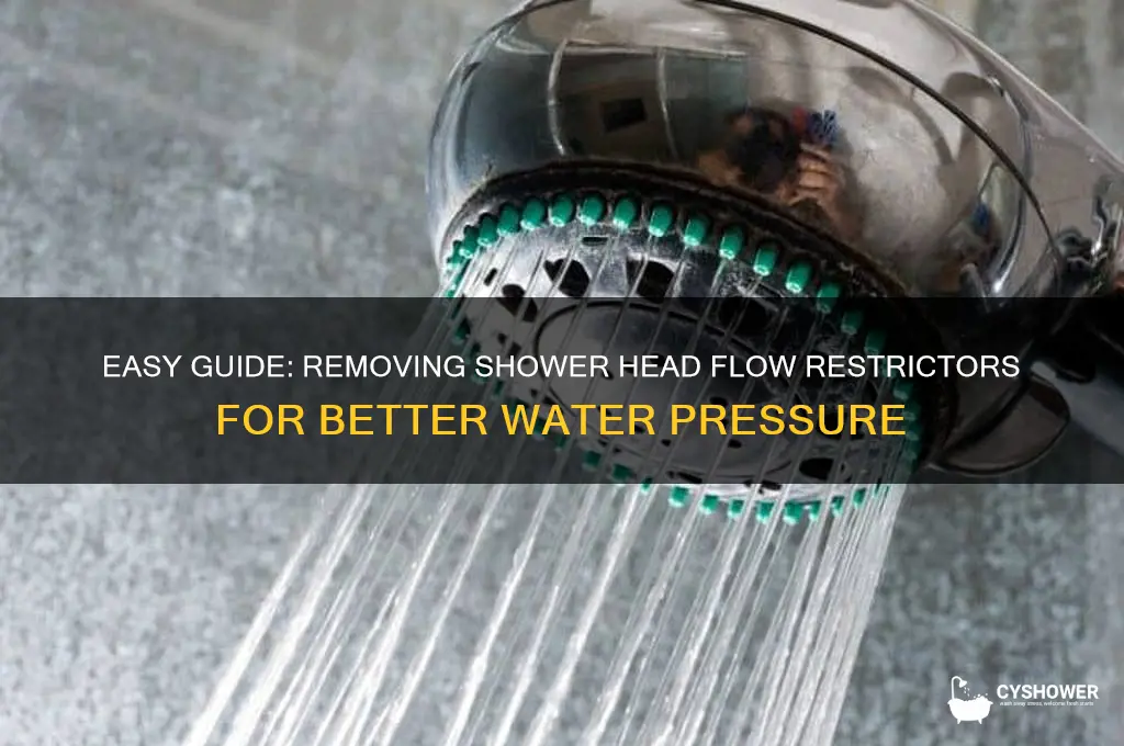 how to remove a flow restrictor in a shower head