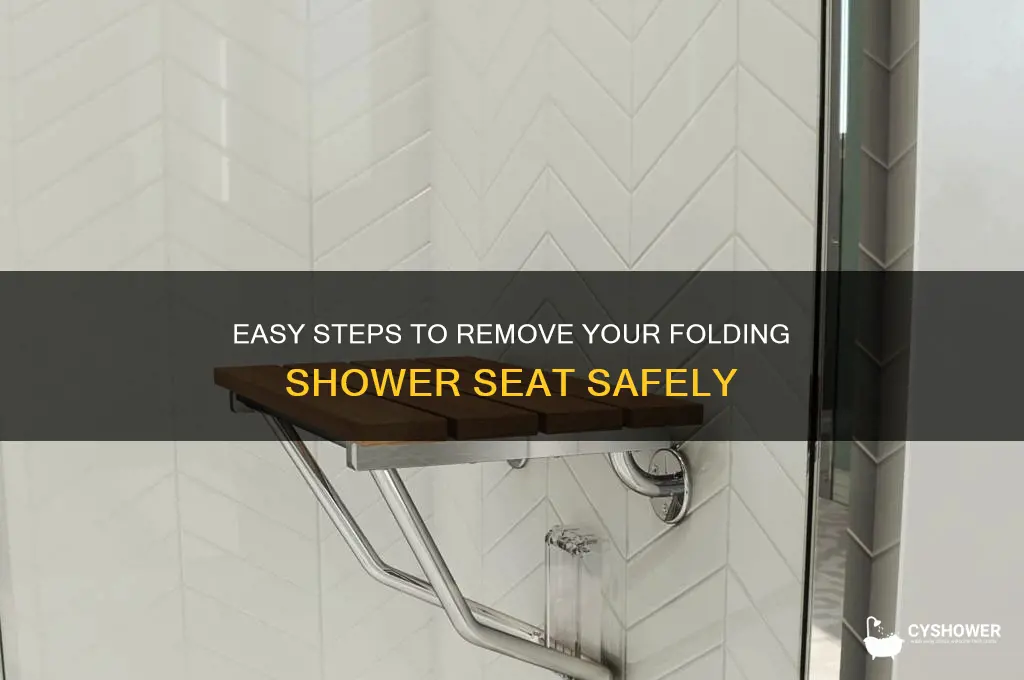 how to remove a folding shower seat