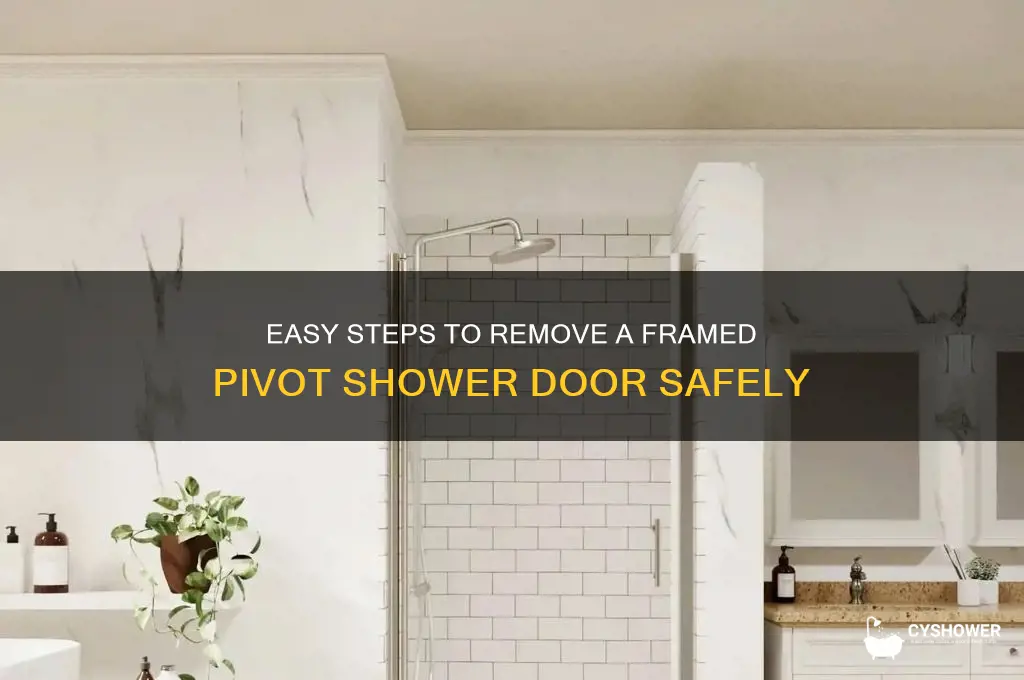 how to remove a framed pivot shower door