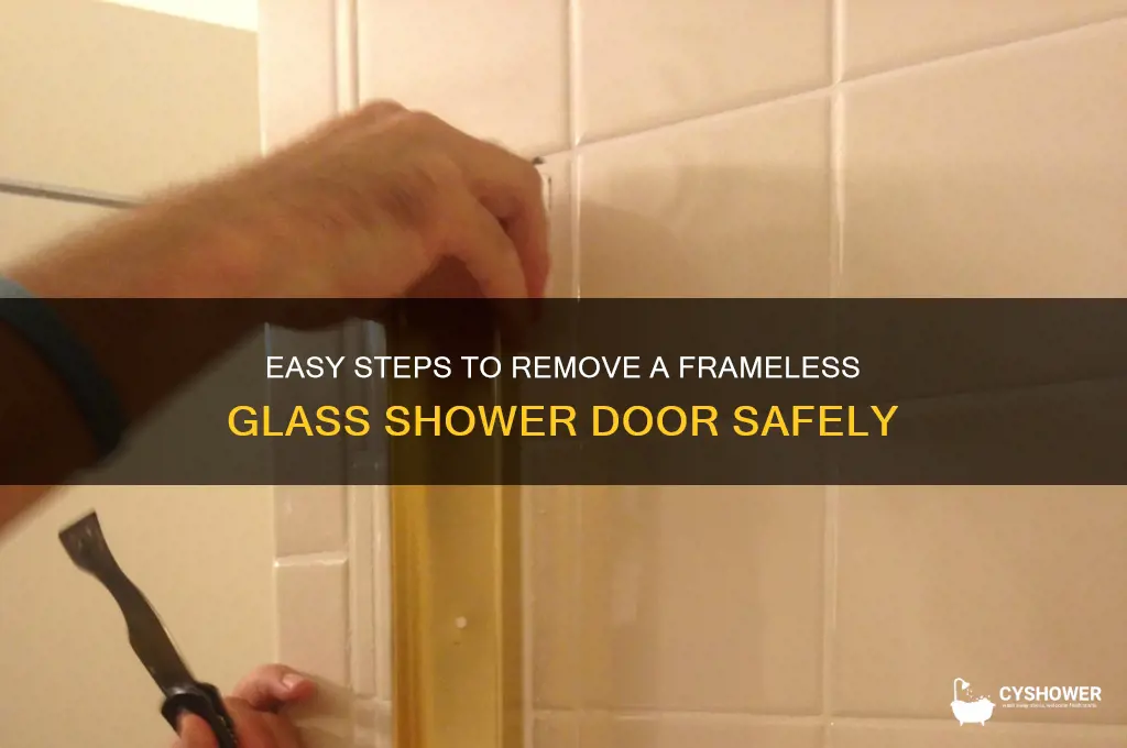 how to remove a frameless glass shower door