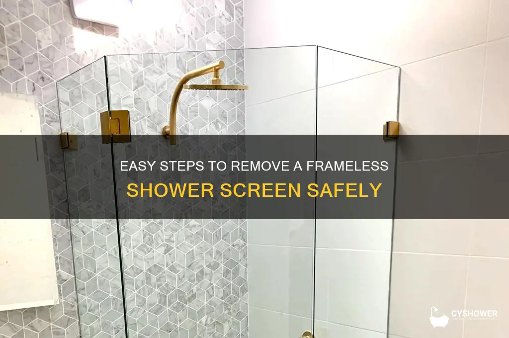how to remove a frameless shower screen