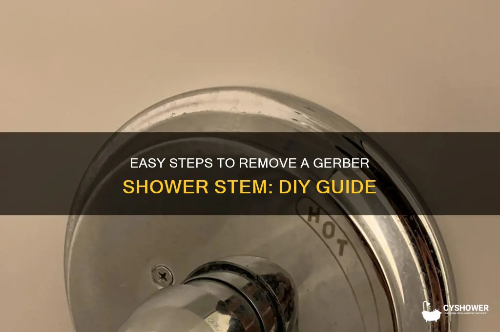 how to remove a gerber shower stem