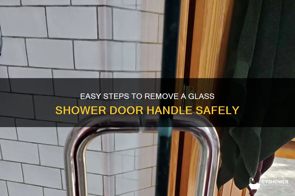 how to remove a glass shower door handle