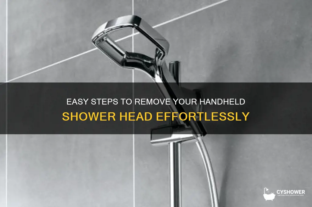 how to remove a hand held shower head
