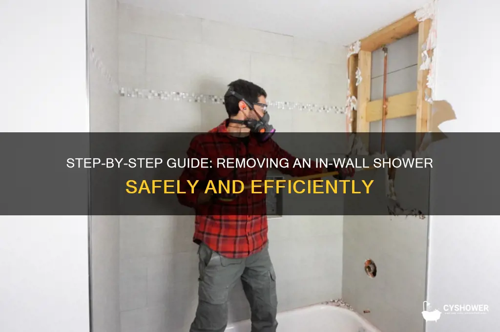 how to remove a in wall shower