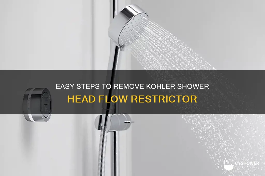 how to remove a kohler shower head flow restrictor