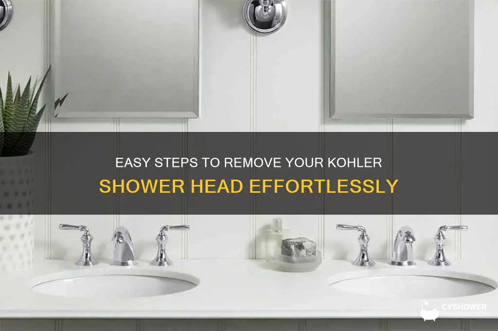 how to remove a kohler shower head