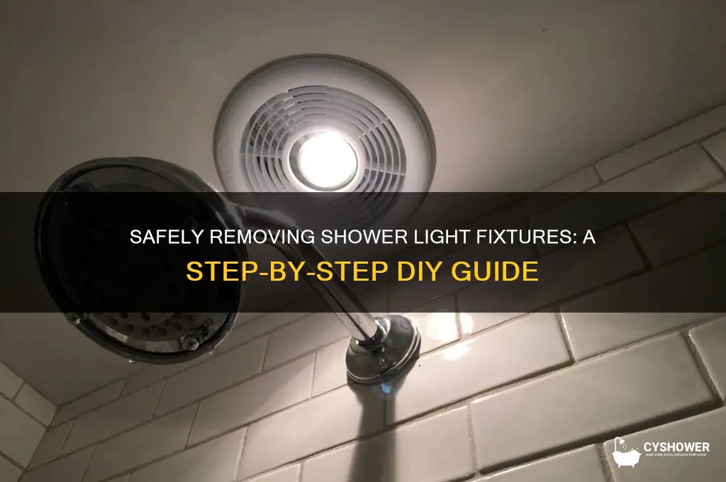 how to remove a light fixture in a shower