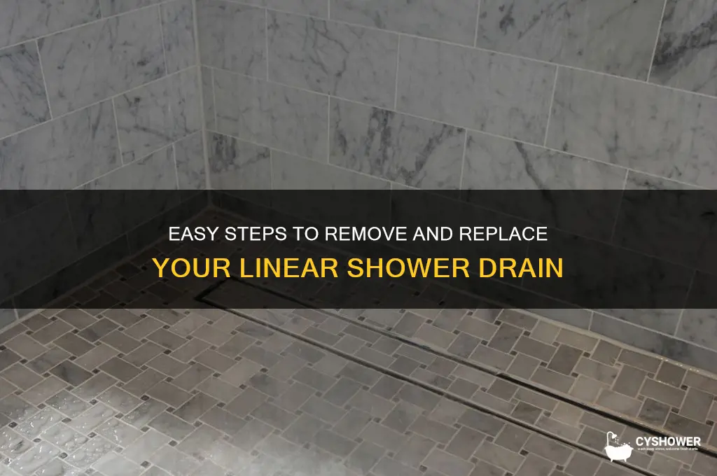 how to remove a linear shower drain