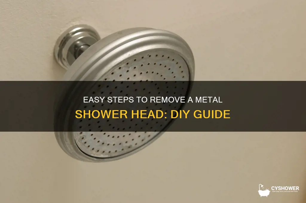 how to remove a metal shower head