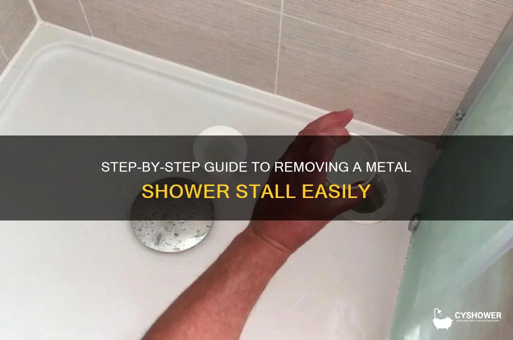 how to remove a metal shower stall