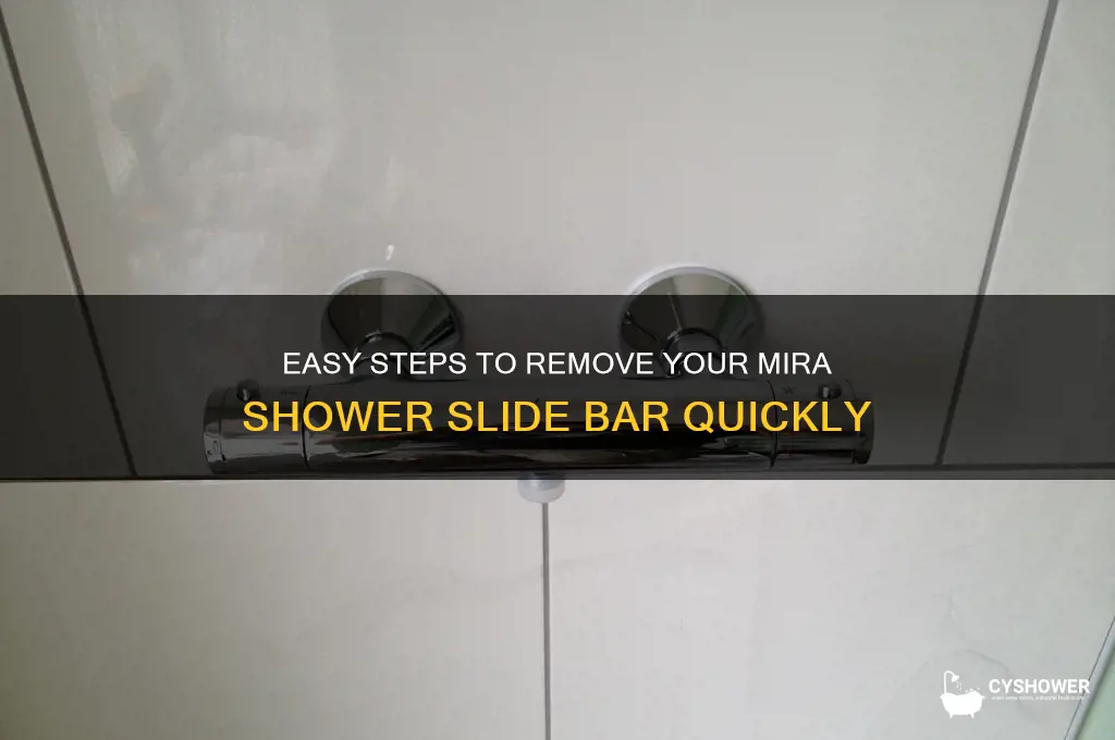 how to remove a mira shower slide bar