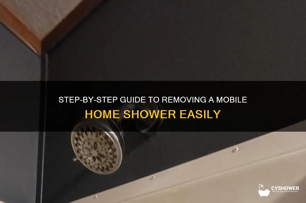 how to remove a mobile home shower