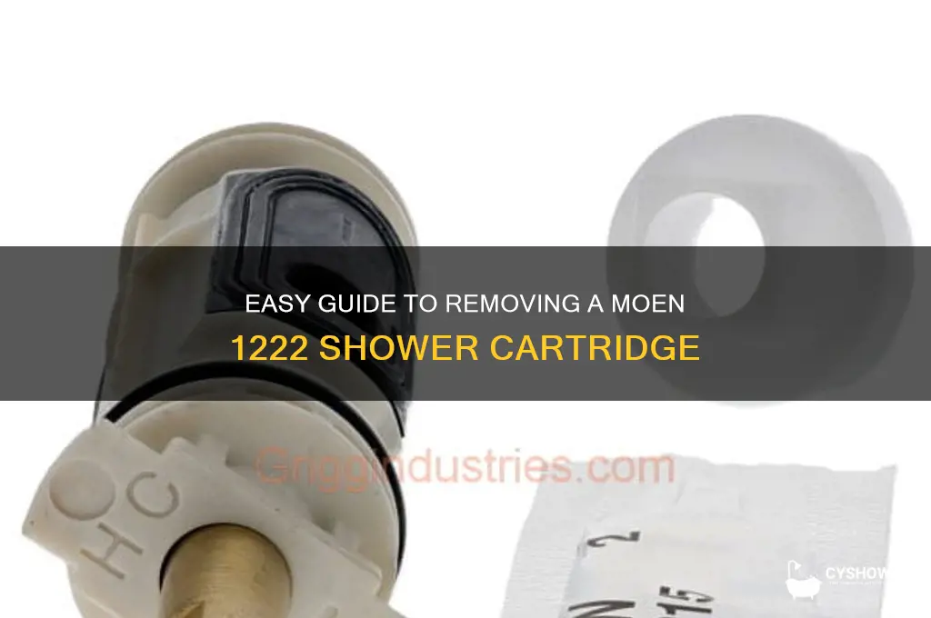 how to remove a moen 1222 shower cartridge