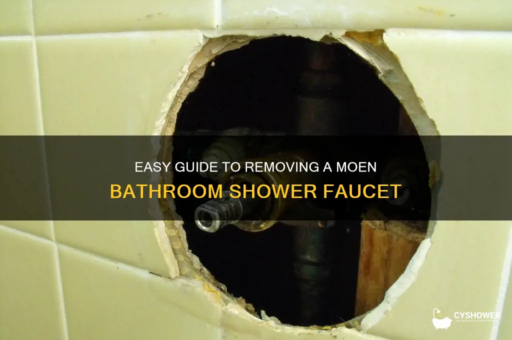 how to remove a moen bathroom shower faucet