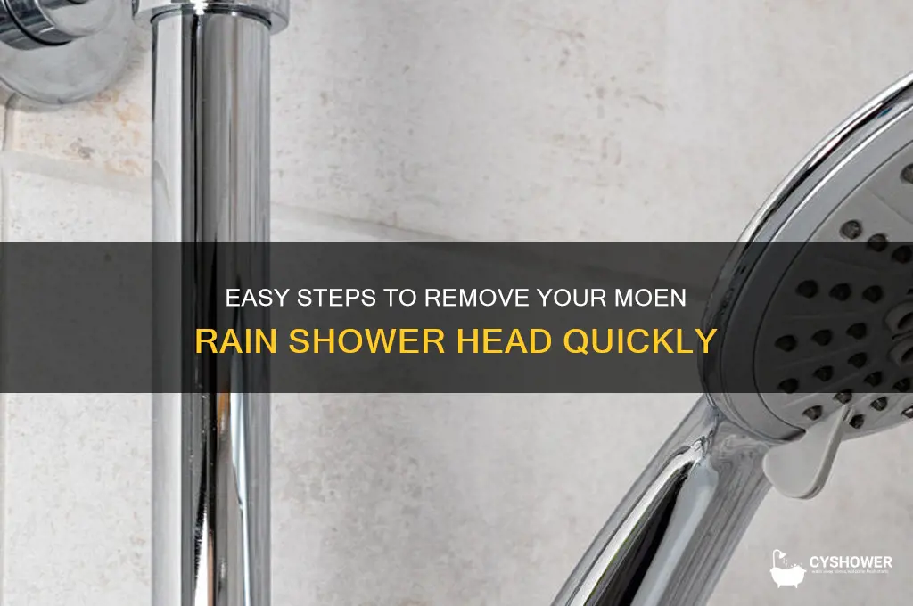 how to remove a moen rain shower head