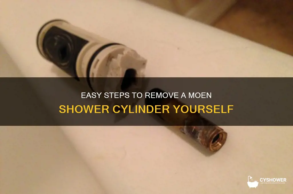 how to remove a moen shower cylindar