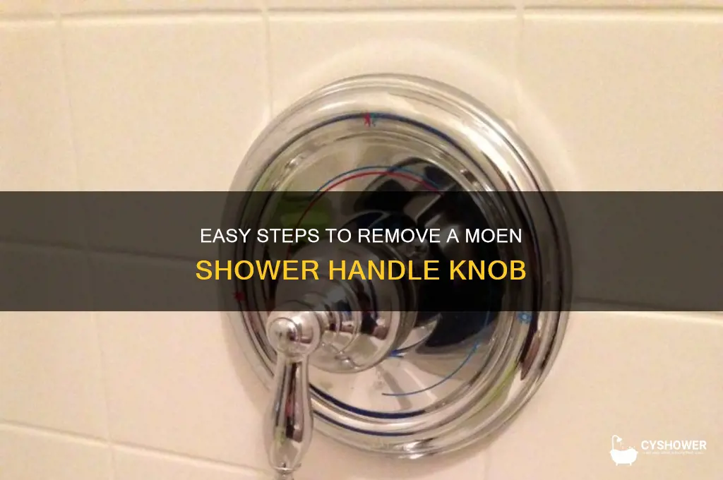 how to remove a moen shower handle knob