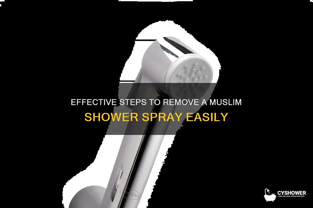 how to remove a muslim shower spray