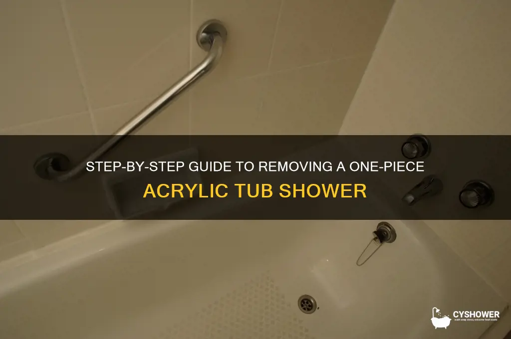 how to remove a one piece acrylic tub shower