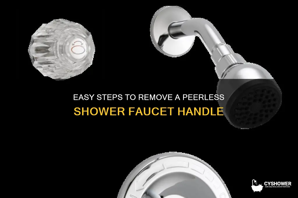 how to remove a peerless shower faucet