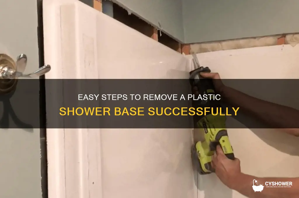 how to remove a plastic shower base