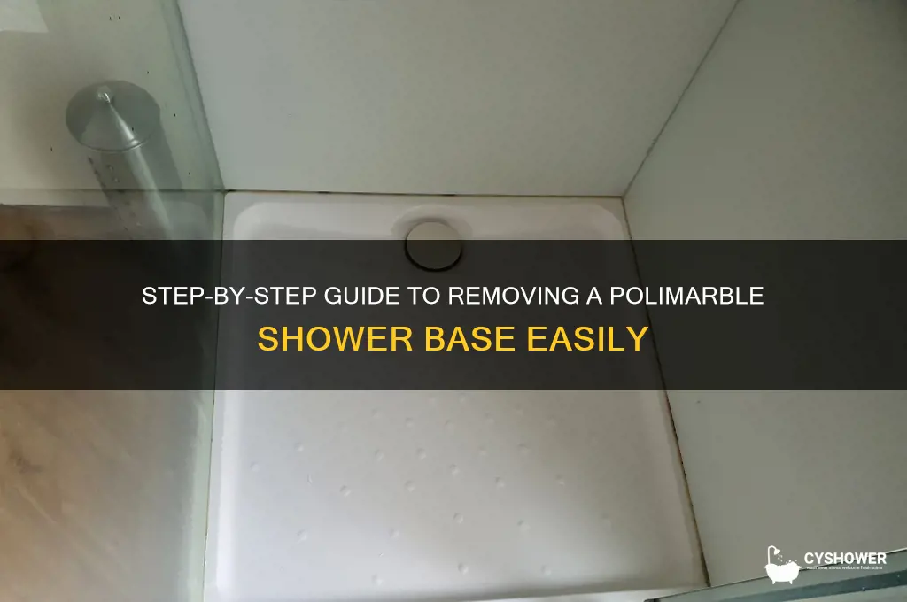 how to remove a polymarble shower base