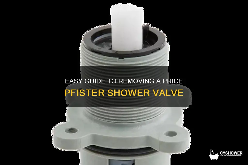 how to remove a price pfister shower valve