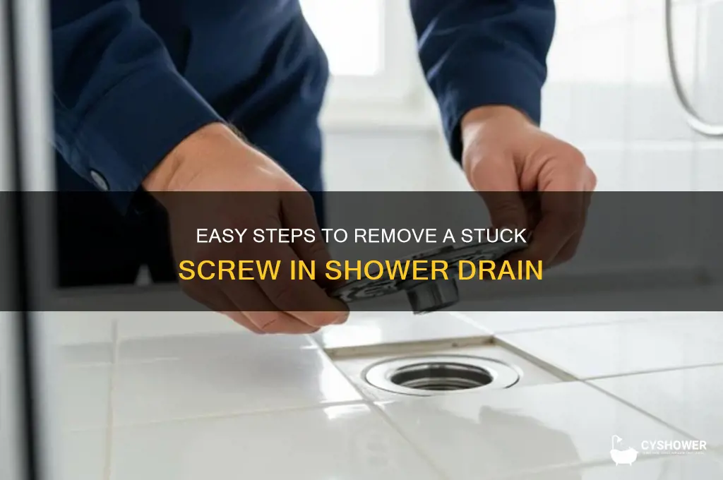 how to remove a screw in shower drain