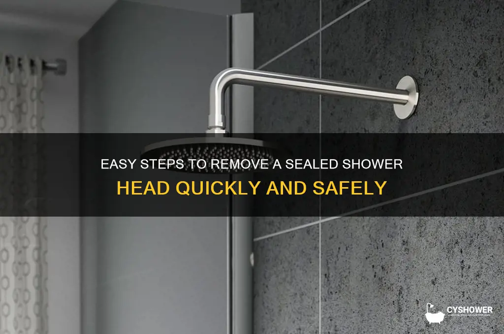 how to remove a sealed shower head