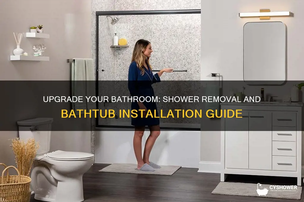 how to remove a shower and install a bathtub