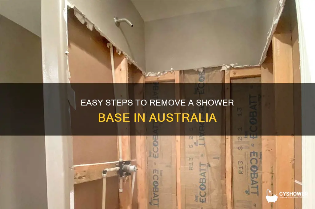 how to remove a shower base australia