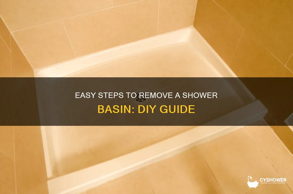 how to remove a shower basin