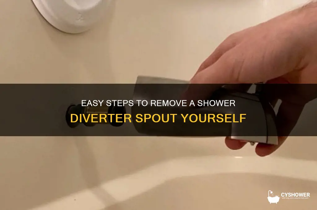 how to remove a shower diverter spout