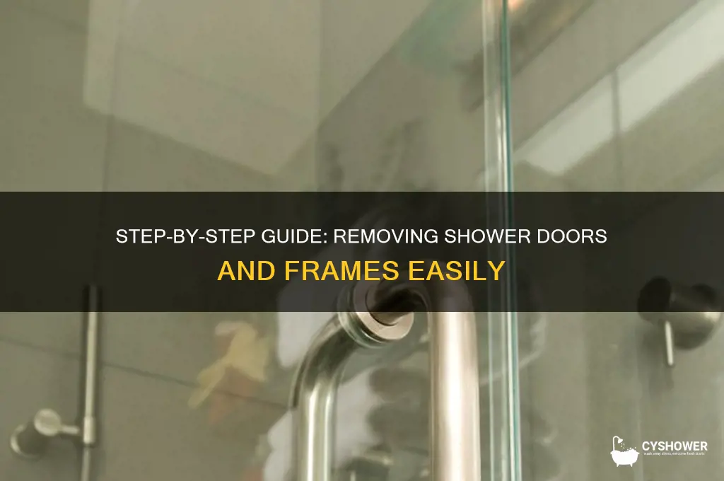 how to remove a shower door and frames