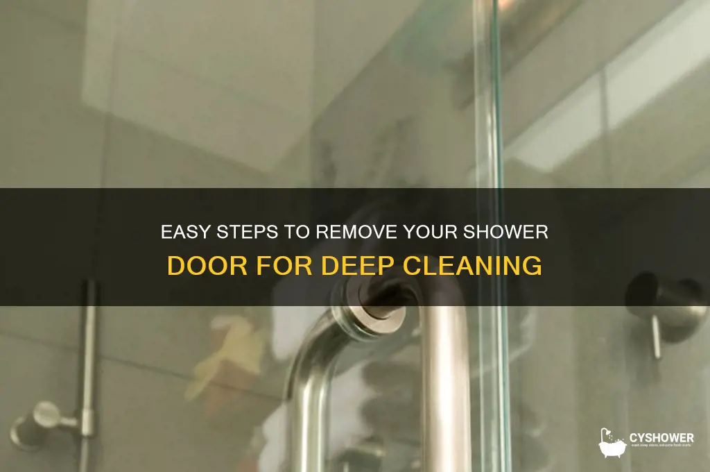 how to remove a shower door for cleaning