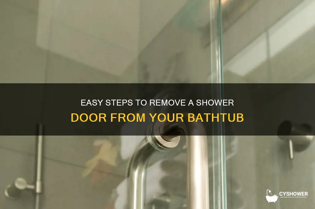how to remove a shower door from a bathtub