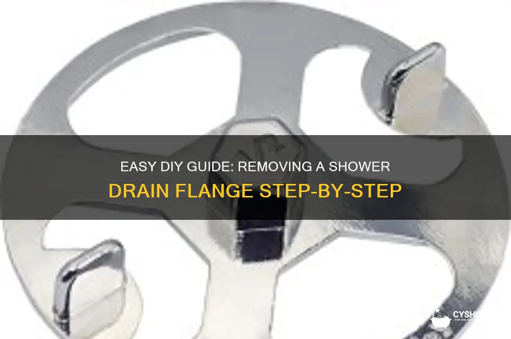 how to remove a shower drain flange