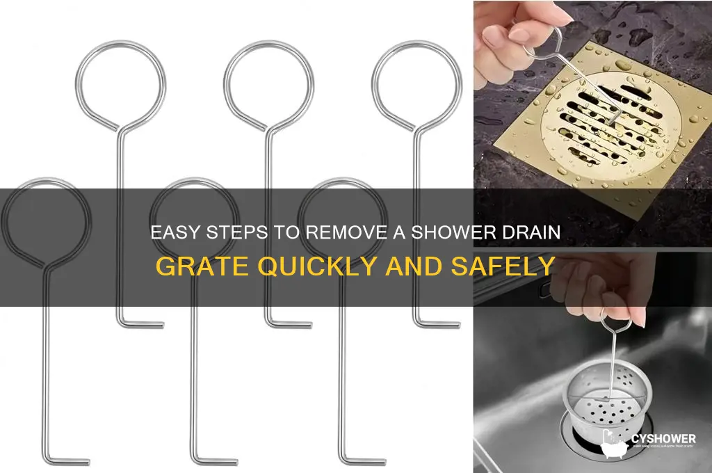 how to remove a shower drain grate