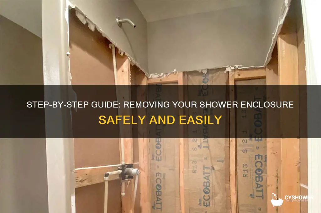 how to remove a shower enclosre