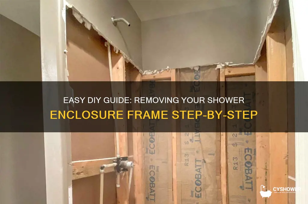 how to remove a shower enclosure frame