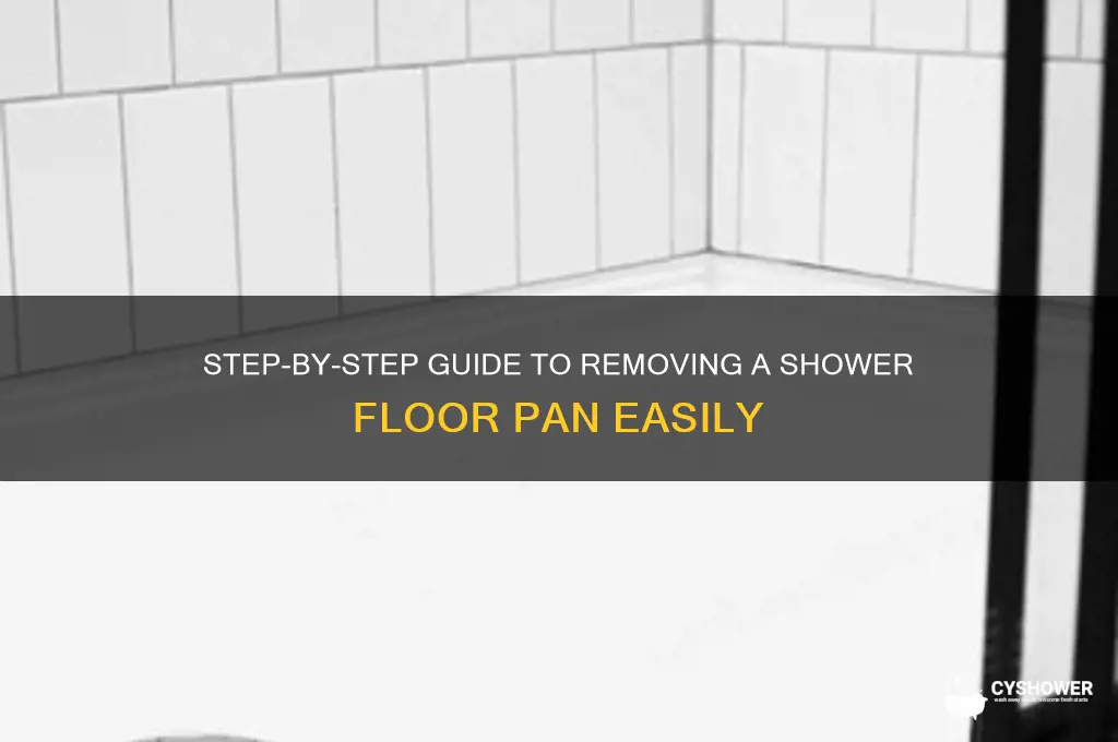 how to remove a shower floor pan