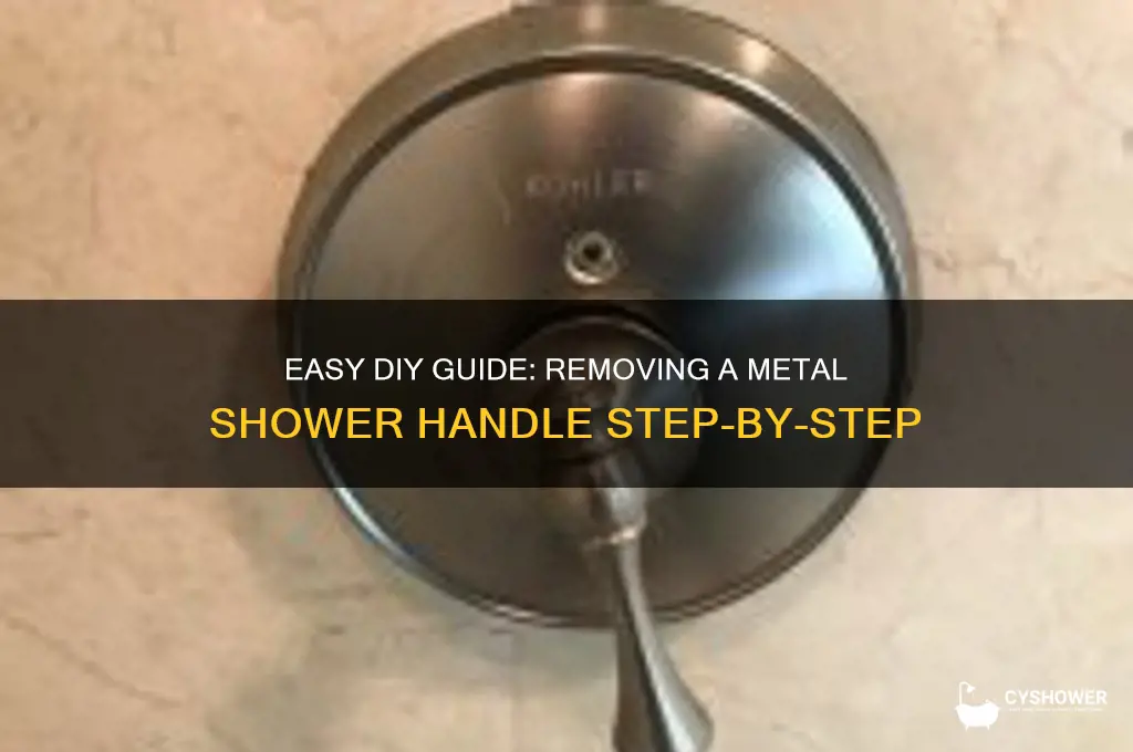 how to remove a shower handle metal