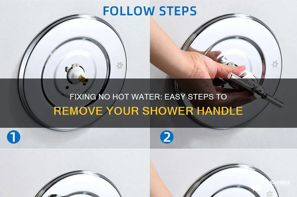 how to remove a shower handle no hot water