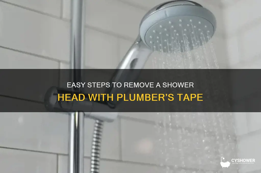 how to remove a shower head that has plumbers tape