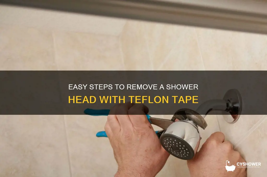 how to remove a shower head that has teflon tape