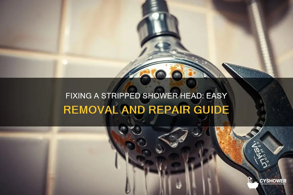how to remove a shower head that is stripped